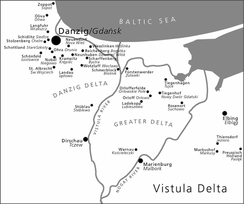 Vistula Delta map