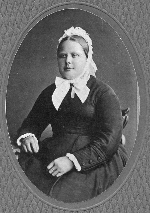 Justine Bergmann Harder (1834-1916) photographed by Nereus Baldwin, Wichita.  (Melvin Epp)