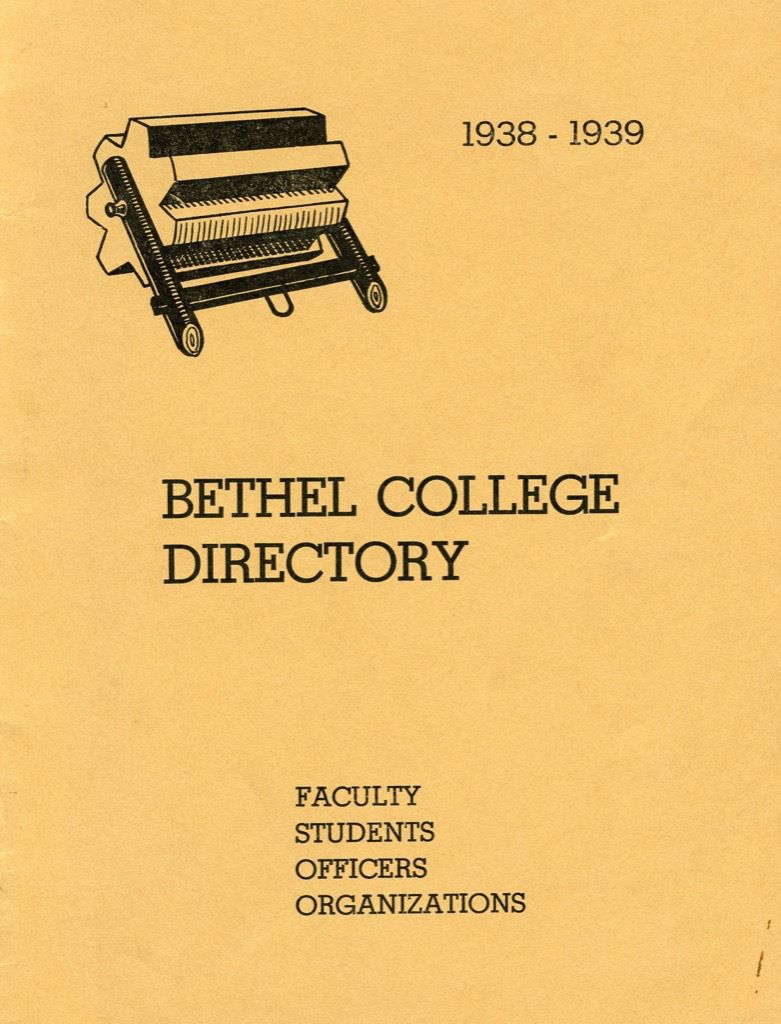 Front of 1938 directory.