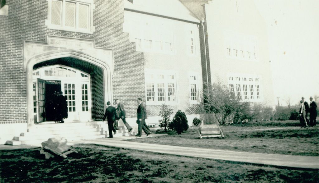 Cir 1936 in front of Science Hall