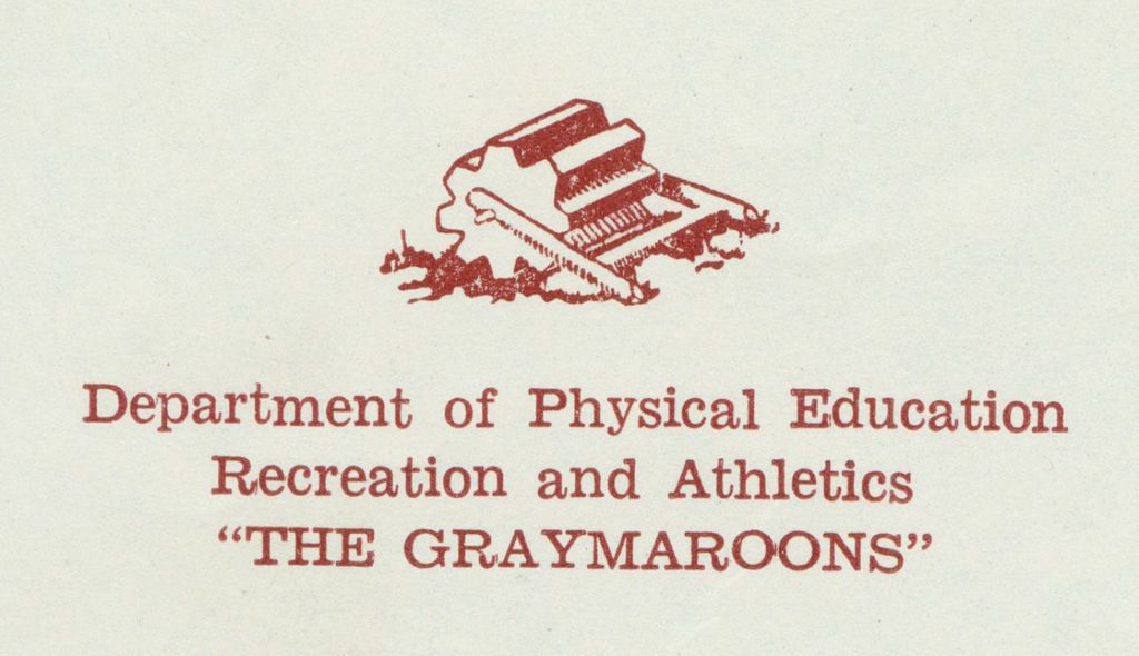 1953 athletic letterhead detail